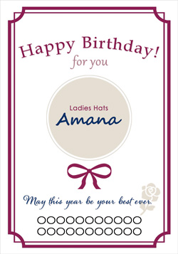 Amana誕生日カード